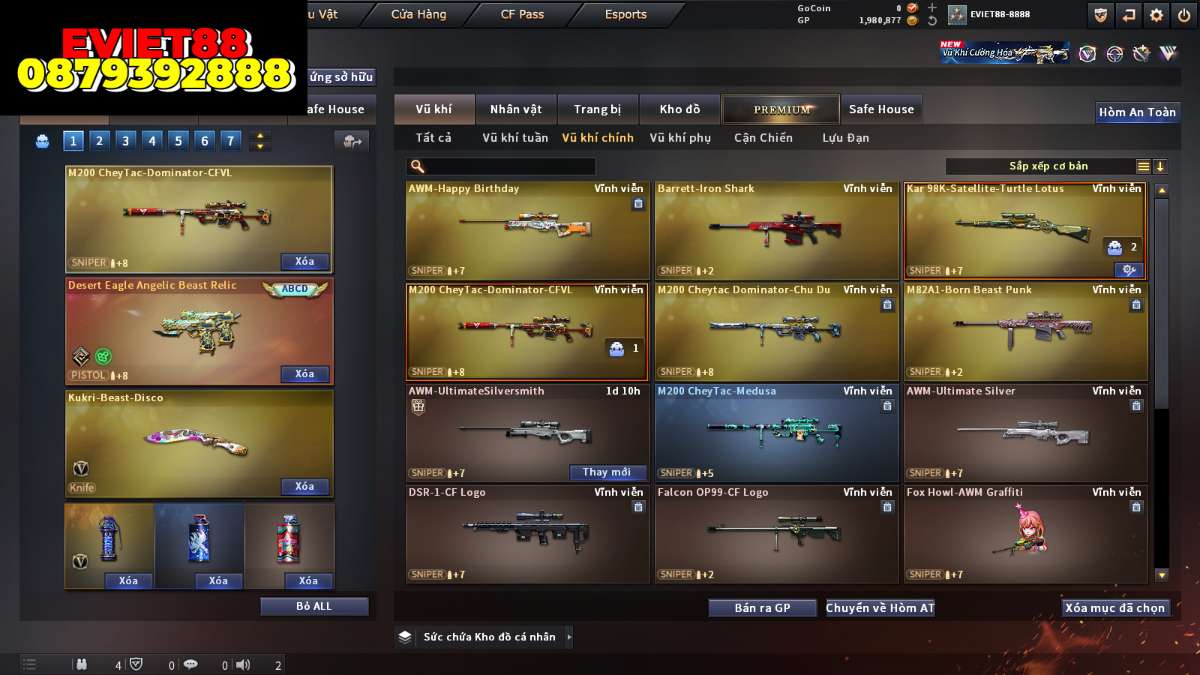 shop acc cf uy tin gia re